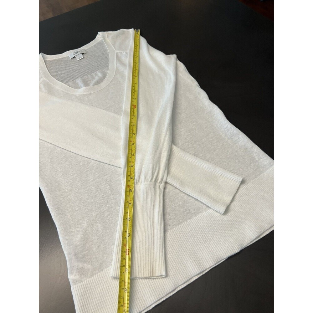 Ann Taylor Loft Basic Long Sleeves Knit 55% Linen… - image 7